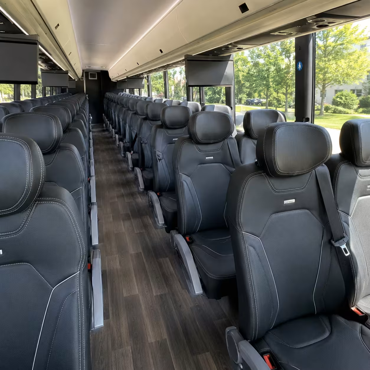 clovis charter bus rental interior