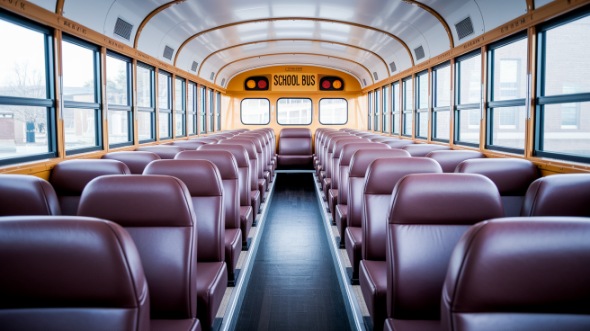school bus rental interior clovis